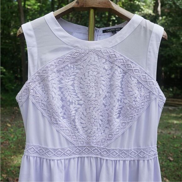 Gianni Bini Lavender Purple Crochet Party Dress - Picture 3 of 9